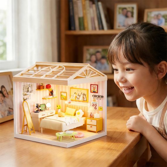 Конструктор-румбокс Спальня Mini House 8004-MH серії "Інтер'єр", зі світлом | Зображення 8