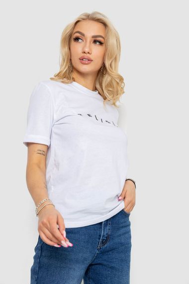 Футболка женская с принтом  -уценка, цвет бело-черный, 238R57376-U | Зображення 2