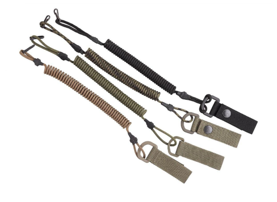 Шнур страхувальний кручений кручений-карабін для пістолета (паракорд, колір піксель, койот, пісок) MAS | Зображення 2