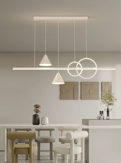 Люстра світлодіодна підвісна LED світильник для квартири на стелю лед 27600 Білий 30-160х15х100 см.