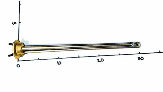 Тэн для радиатора 500w с резьбой 1" Kawai | Зображення 1