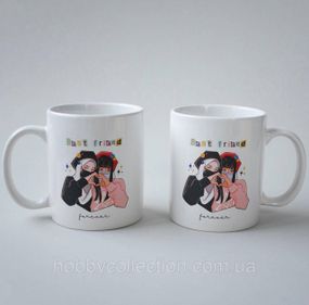 Кружка з принтом "Best Friend" 330 мл Біла