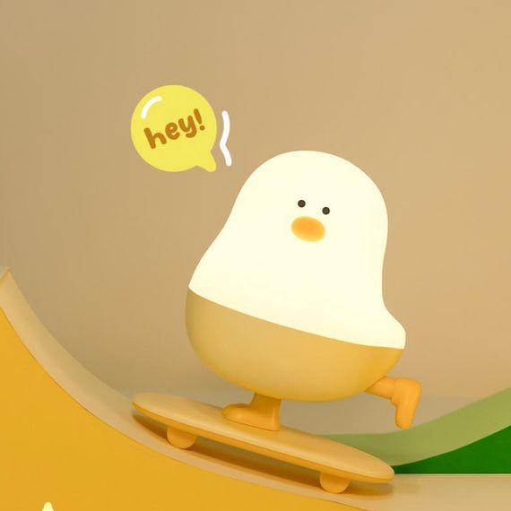 Ночник L63 Chicken on a Skateboard White / Yellow | Зображення 2