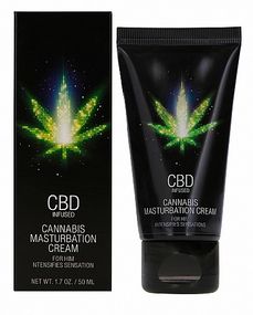 Стимулирующий крем для мужчин Shots - CBD Cannabis Masturbation Cream For Him, 50 ml Sex Aura