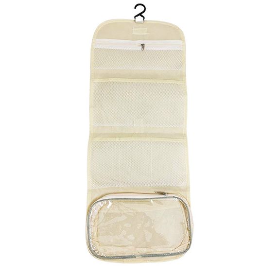 Дорожный подвесной органайзер для косметики Makeup Travel Бежевый