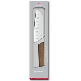 Кухонний ніж Victorinox Swiss Modern Santoku 17 см Wood (6.9050.17KG)