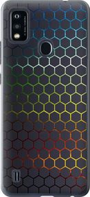 Чехол на ZTE Blade A51 Переливающиеся соты "498u-2506-17620"