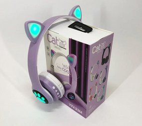 Бездротові навушники Cat Ear RGB VIV-23M (Рожевий)