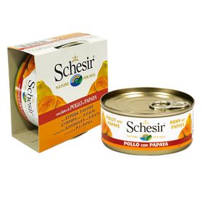 Корм Schesir Chicken Papaya Can влажный с курицей и папайей 150 гр