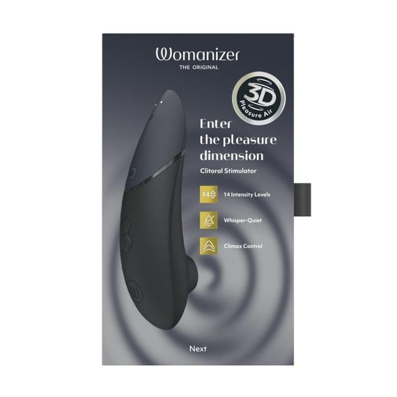 Вакуумный клиторальный стимулятор Womanizer Next Black, 3D Pleasure Air, 14 уровней интенсивности Sex Aura | Зображення 8