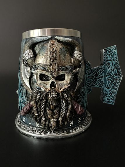 Кухоль Вікінг Голового — 3D келих із нержавіючою вставкою в скандинавському стилі | Зображення 1