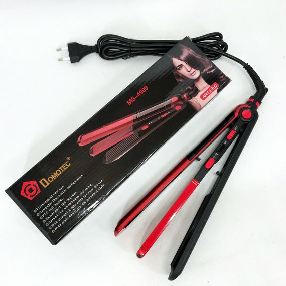 Плойка гофре 2 в 1 Domotec MS-4909, чорно-червоний, стайлер для завивки, стайлер для укладання | Зображення 5