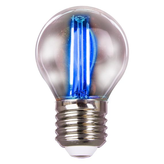 21-41-34 LED лампа філаментна VELMAX V-Filament-G45 2W E27 синя 200Lm