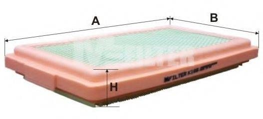 Фільтр повітряний BMW (вир-во M-filter) MFILTER K166 на BMW 3 седан (E21)