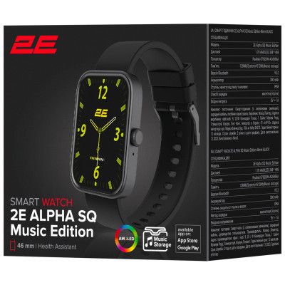 Смарт-часы 2E Alpha SQ Music Edition 46mm Black (2E-CWW40BK) | Зображення 8