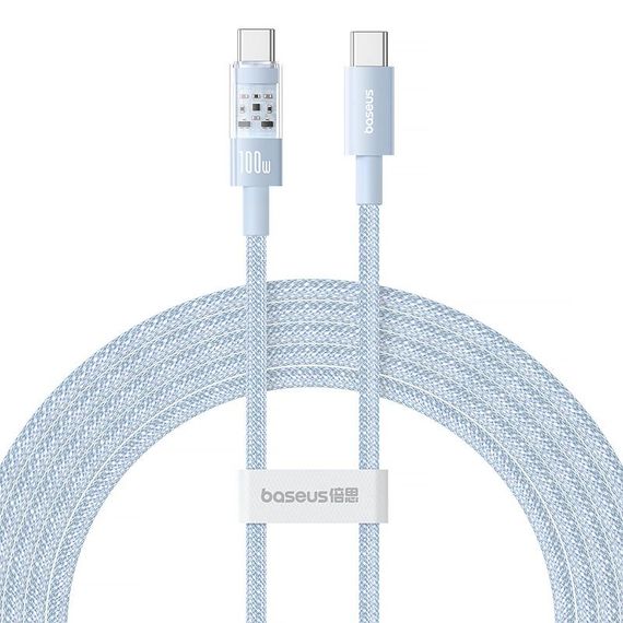 Дата кабель Baseus Gem Fast Charging Type-C to Type-C 100W (1m) (P10373000111) Galaxy Blue