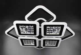 Люстра світлодіодна стельова LED світильник для квартири на стелю лед з пультом 26121 Чорний 11х54х62 см.