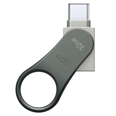 USB флеш накопитель Silicon Power 32GB Mobile C80 Silver USB 3.2 (SP032GBUC3C80V1S) | Зображення 3