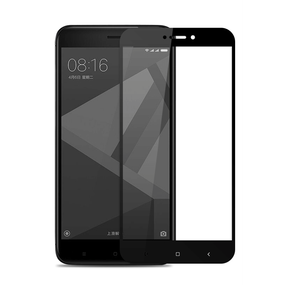 Защитное стекло 3D для Xiaomi Redmi 4X черное (полная проклейка на весь экран)