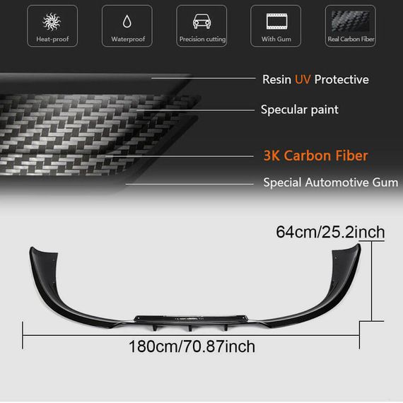 Дифузор заднього бампера (для Carrera/Targa, Карбон) для Porsche 911 2018- рр | Зображення 3