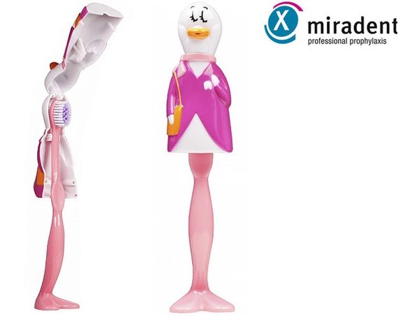 Дитяча зубна щітка Miradent Kid's Brush, Lady Allen - Качечка | Зображення 1
