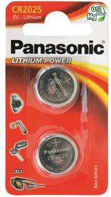 Батарейка Panasonic литиевая CR2025 блистер, 2 шт. (CR-2025EL/2B)