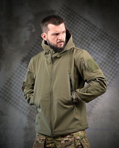 Тактична куртка софтшел LINKOLN олива ПП7948