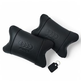 Подарок водителю Audi Ауди, Оригинальный подарок автомобилисту, Подушка для поддержки головы в машине EI-41