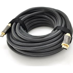 Кабель мультимедийный HDMI M to HDMI M 20.0m V2.0 4K black VEGGIEG (YT-HDMI(M)/(M)HX-20/19709)
