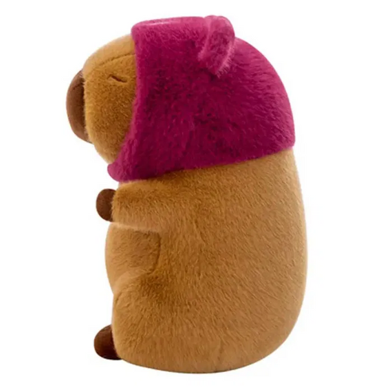Плюшева Капібара в шапці ведмедика Лотсо, 41 см, іграшка подушка обіймашка капібара | Зображення 3