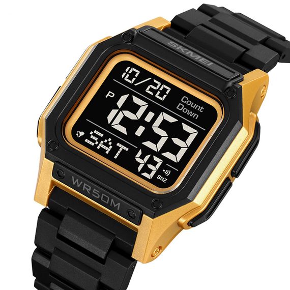 Чоловічий годинник Skmei 2264BKGDBK Black-Gold-Black | Зображення 2