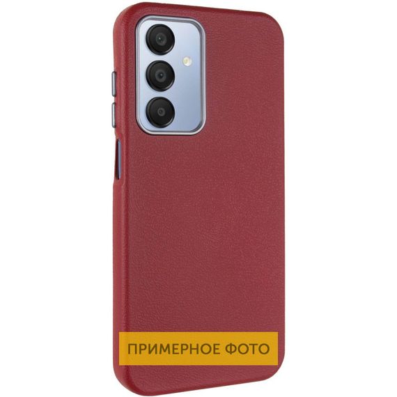 Шкіряний чохол Leather Case Metal Buttons для Samsung Galaxy S25 Ultra Red