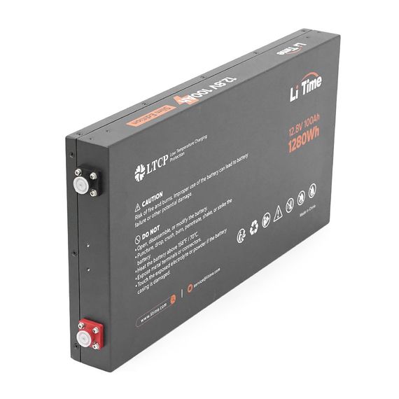 Аккумуляторная батарея Li-TIME LiFePO4 12.8V 100А ч 1280W h METAL CASE | Зображення 3