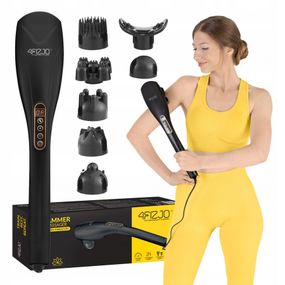 Ручний вібраційний масажер для тіла 4FIZJO Long Stick 7 в 1 4FJ0556 Black (P-5907739319142)