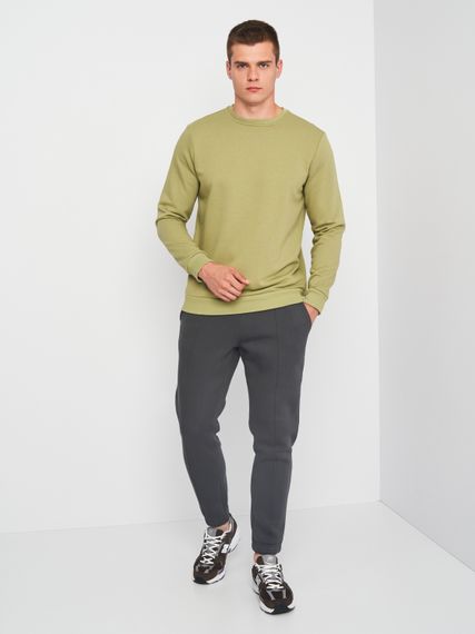 Світшот чоловічий світло-оливковий, 3XL | Зображення 2