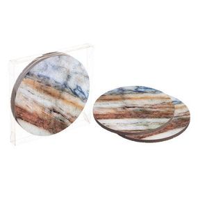 Підставки під гаряче Coaster Кольоровий мармур (корок) 10 см