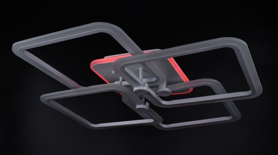 Люстра світлодіодна стельова LED світильник для квартири на стелю лед з пультом 26102 Білий 11х64х64 см. | Зображення 5