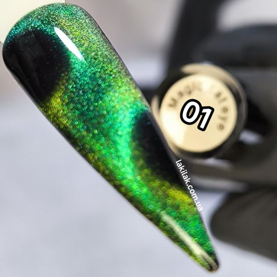 Гель-лак Global Fashion 24D кошачий глаз 01, 8мл | Зображення 1