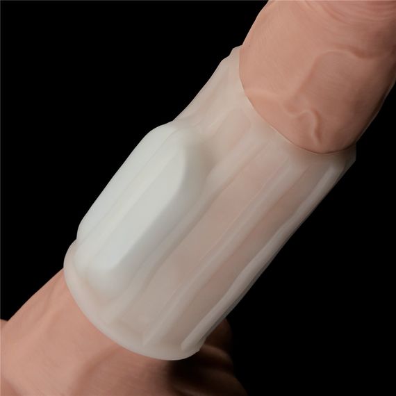 Насадка на член - Vibrating Ridge Knights Ring White sexstyle | Зображення 3