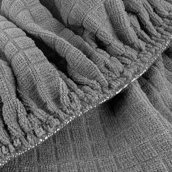 Чохол на стілець універсальний жакардовий Love You Corn Fleece сірий (83185) | Зображення 2