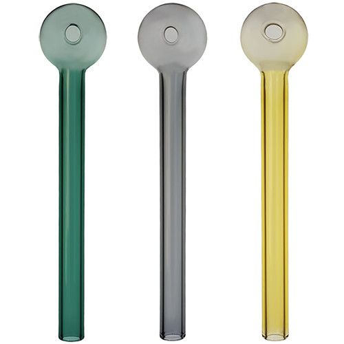 Кальян Стеклянная трубка Вапорайзер Oil Pipe Colored Long Green | Зображення 2
