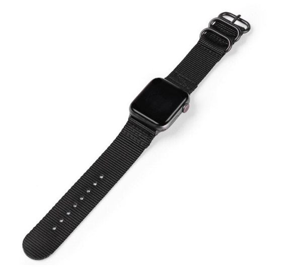 Нейлоновий ремінець Primolux Traveller для Apple Watch 38mm / 40mm / 41mm - Black | Зображення 1