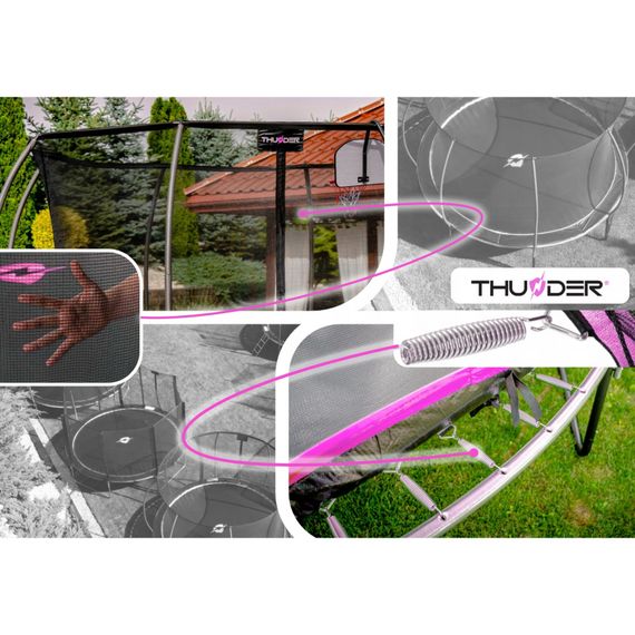 Батут із внутрішньою сіткою THUNDER Inside Ultra 14FT 435 см Black/Pink | Зображення 3