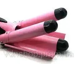 Потрійна плойка для волосся Gemei GM 1956 дисплеєм | Зображення 5