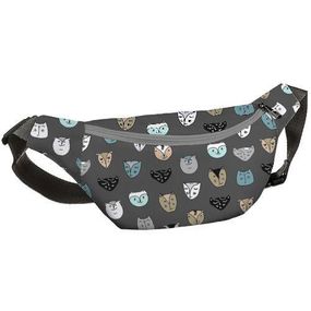 Сумка на пояс бананка Bumbag Котики 27x16 см (BB_18J005_SE_SE)