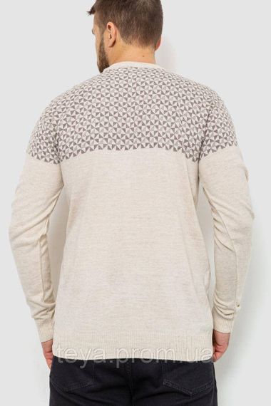 Светр чоловічий, колір світло-бежевий, розміри L, XL, XXL, L FA_008224 | Зображення 3