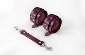 Наручники Feral Feelings - Hand Restraints, натуральная кожа, бургунди Sex Aura