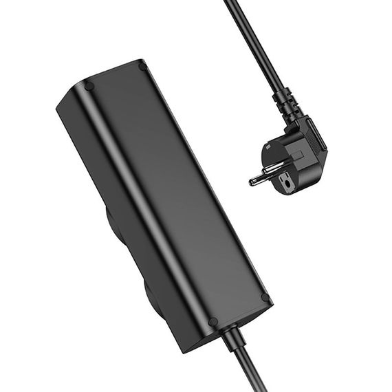 Подовжувач Hoco NS10 Wisdom 2-position PD67W (1USB-A/3C/2Socket) (2m) Black | Зображення 1