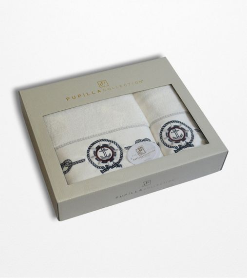Подарунковий набір рушників Pupilla Pedro v2 Bej Krem | Зображення 2