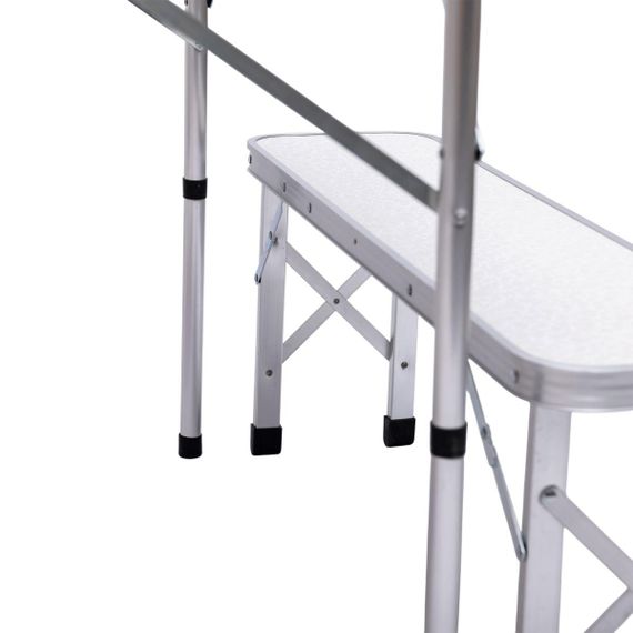 Комплект туристичний стіл + 2 лавки складні меблі Білий Lugi JY-9060W | Зображення 2